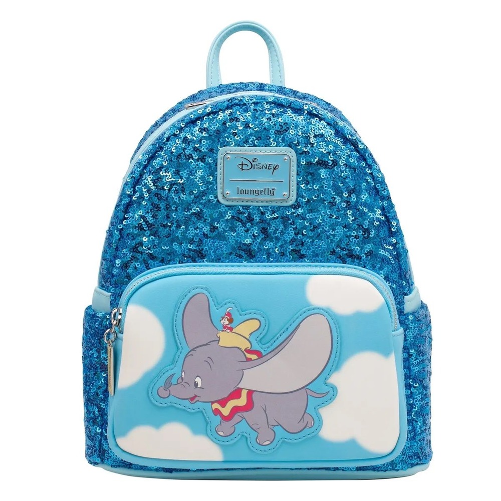 LOUNGEFLY Disney‎ Dumbo Sequin mini backpack NWT